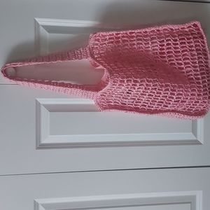 Pink Mesh Tote Bag